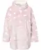 Fleece-Bigshirt Herzen altrosa