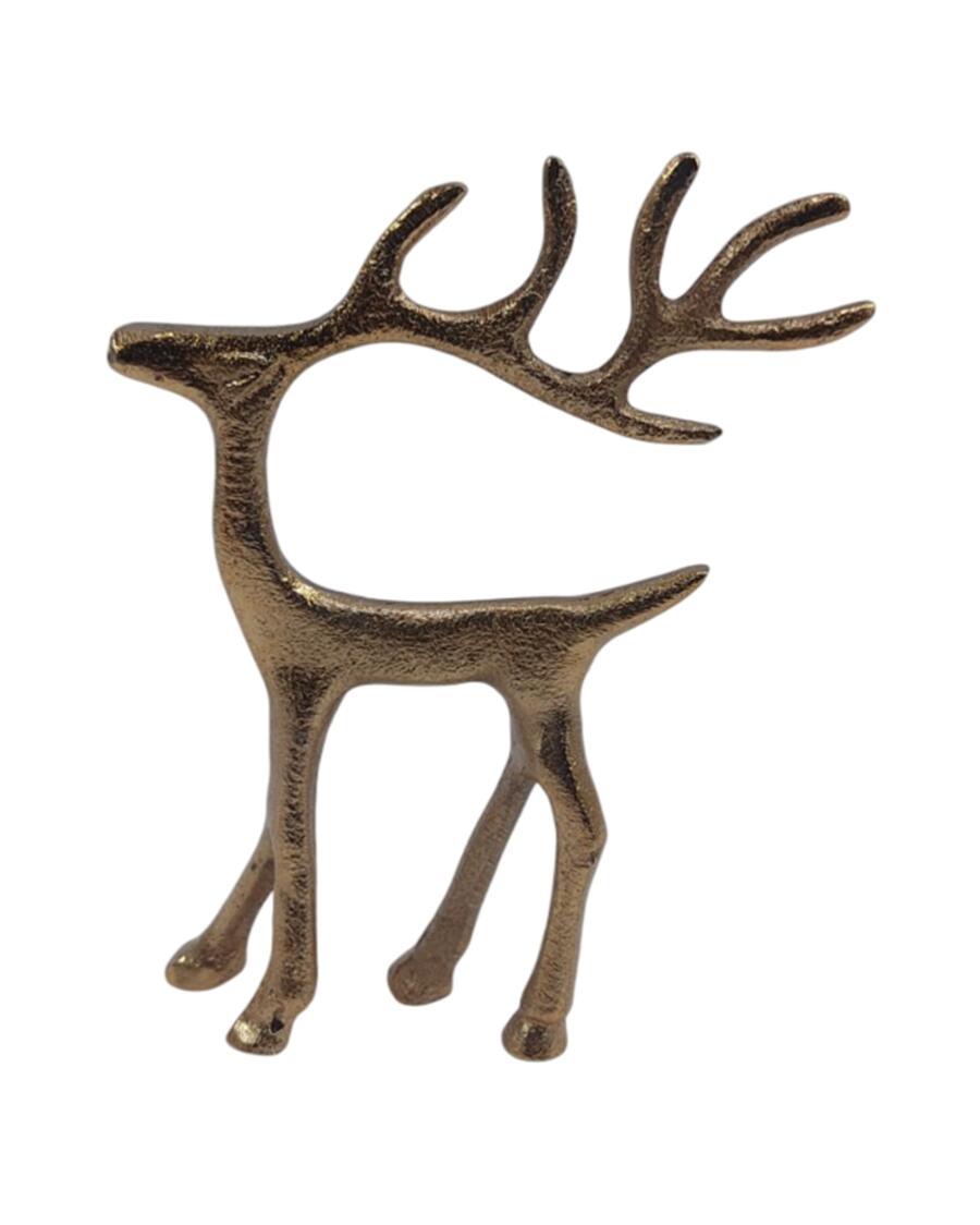 Deko-Hirsch Weihnachten gold