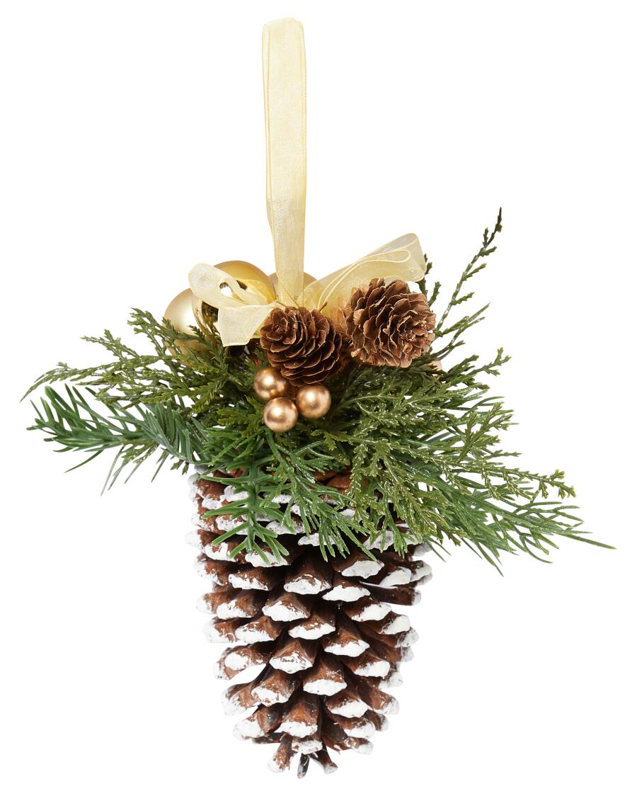 Kunst-Tannenzapfen Weihnachten gold
