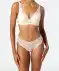 Push-up-BH + String aus Spitze naturfarben