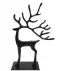 Deko-Hirsch Weihnachten schwarz matt