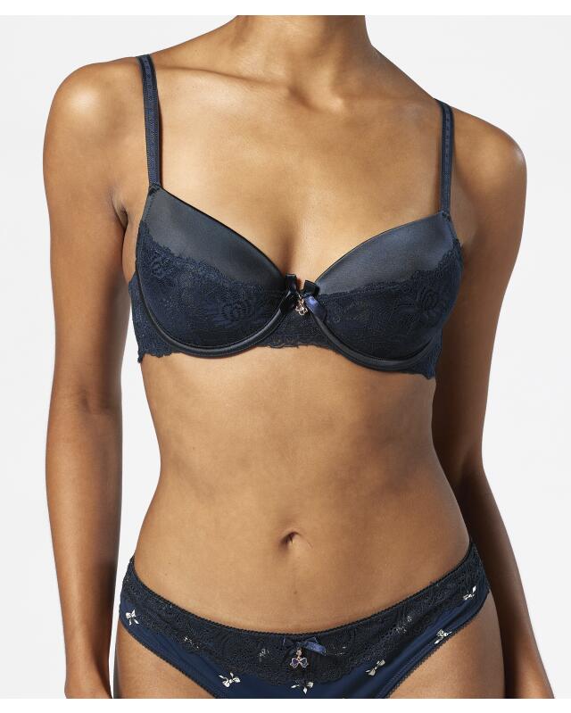 Soutien-gorge avec nœud femme, bleu marine (KiK BH mit Schleife (dunkelblau)) — KiK, produit allemand authentique au Maroc