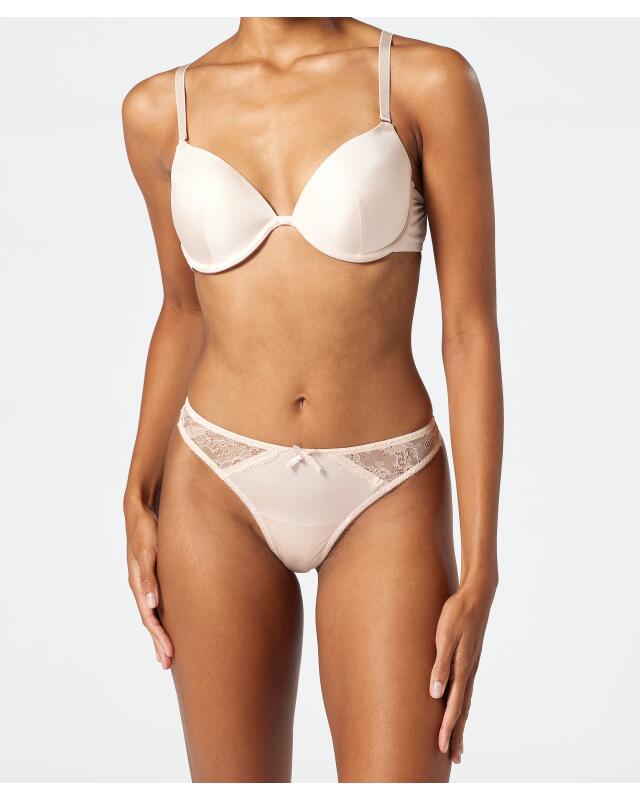 حمالة صدر سوبر بوش أب + سترينغ للنساء، إكرو (KiK Super Push-up-BH + String (naturfarben)) — KiK, منتج ألماني أصلي في المغرب