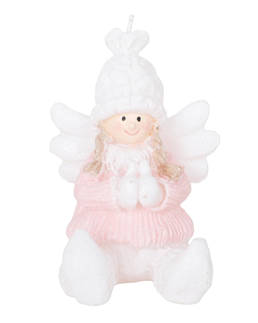 Figurenkerze Weihnachten rosa