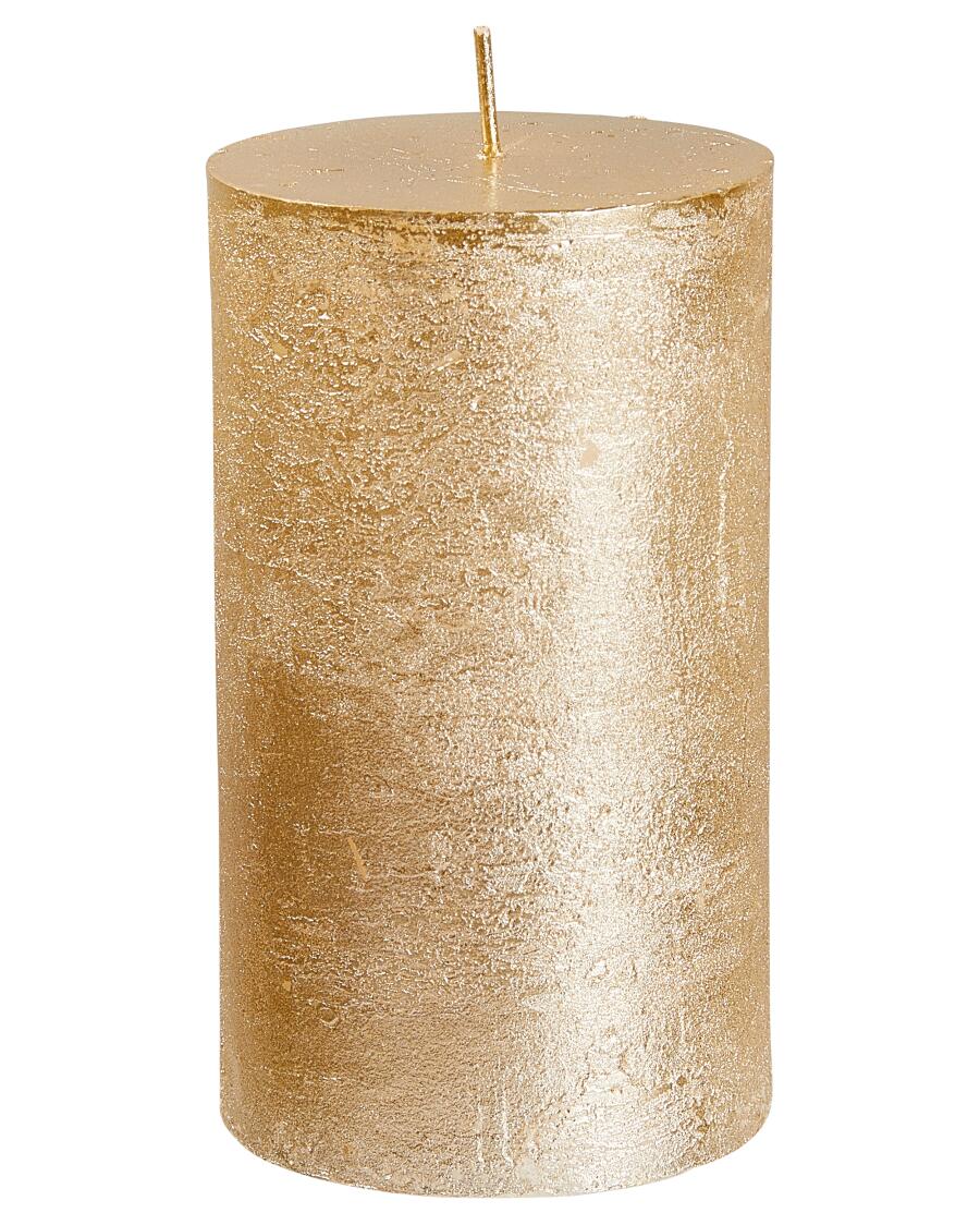 Rustieke kaars Metallic champagne