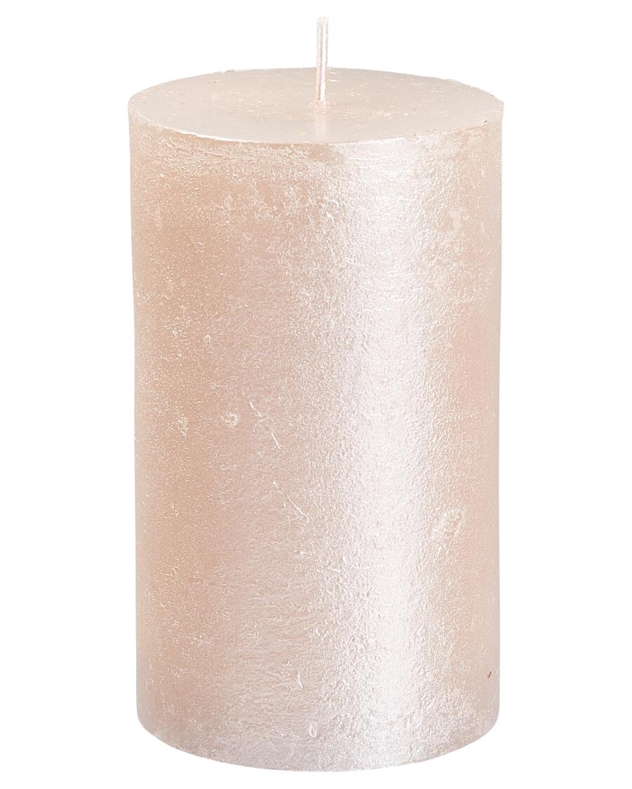 Rustikkerze Metallic rosa