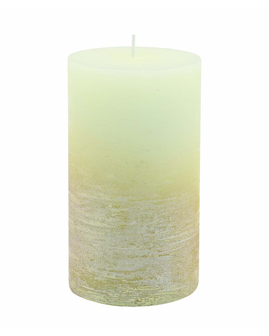 Rustikkerze Metallic creme