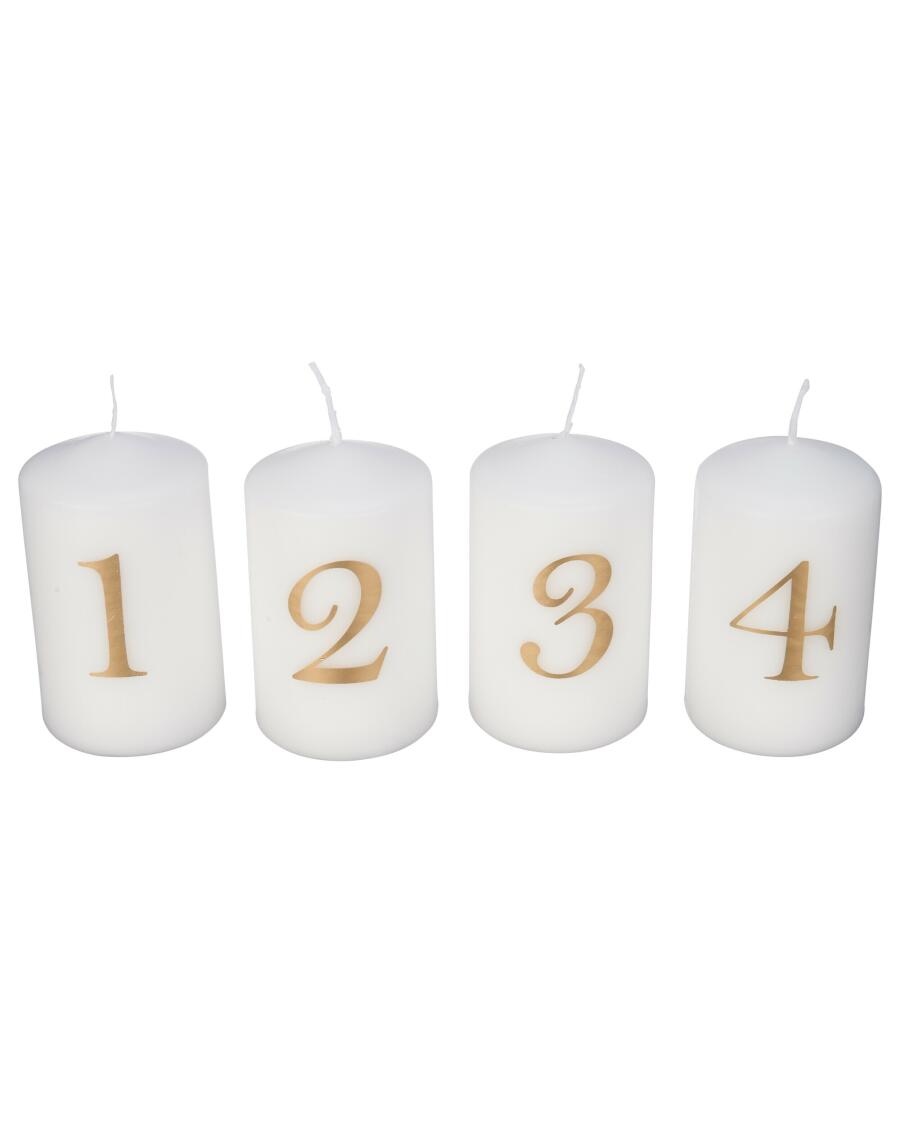 Adventskaarsen wit