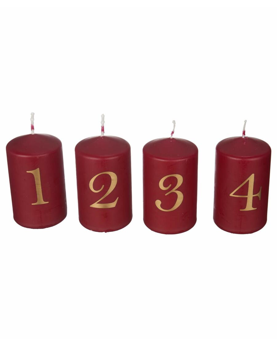 Adventskaarsen donkerrood