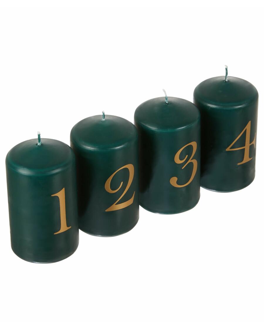 Adventní svíčky tmavě zelená