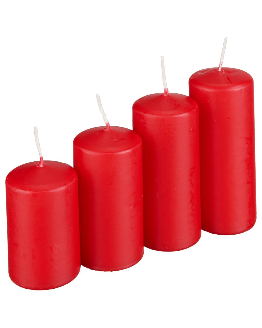 Stumpenkerzen Weihnachten rot