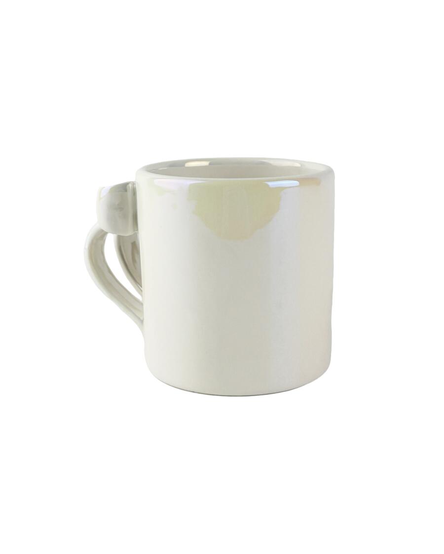 Tasse mit Schleifenhenkel silber