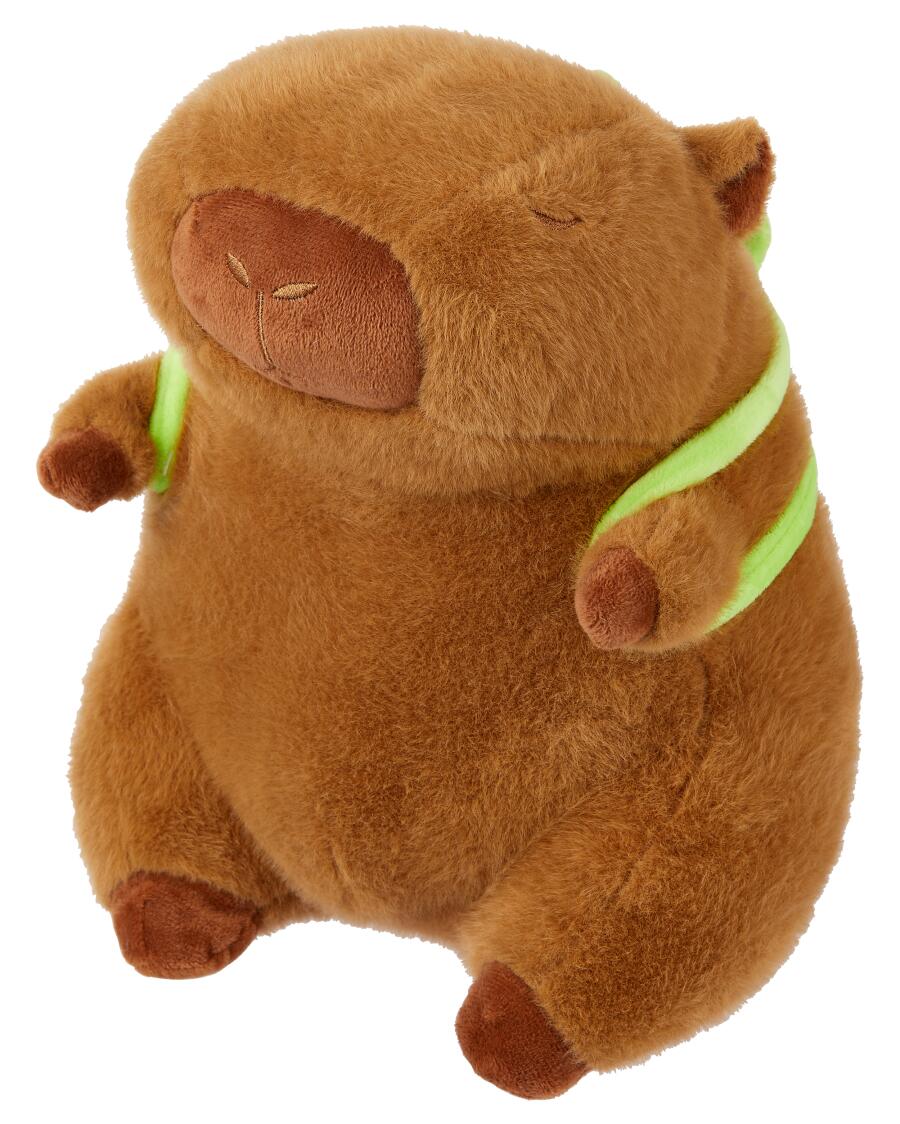 Capibara knuffel met rugzakje bruin