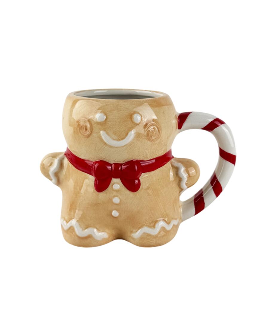 Tasse Weihnachten braun/weiß