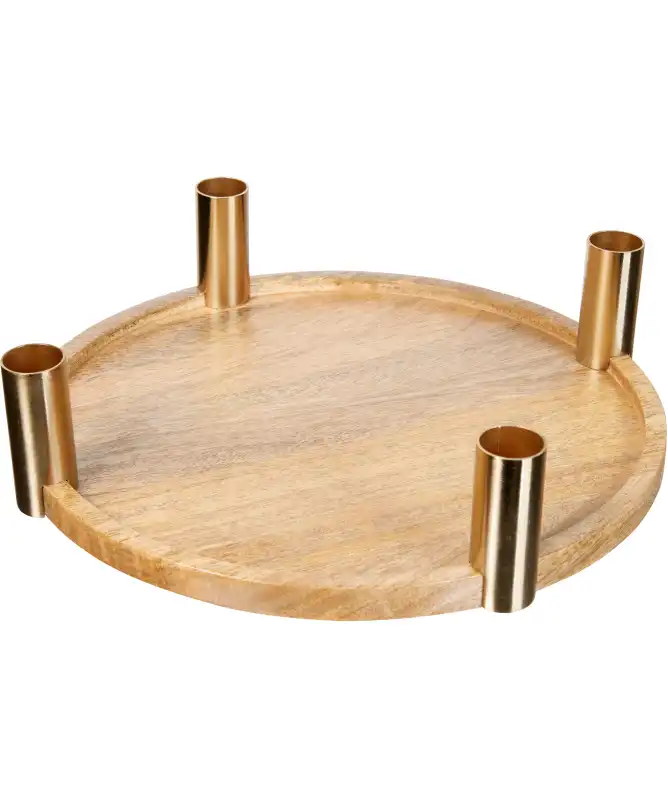 Dekotablett mit Kerzenhaltern