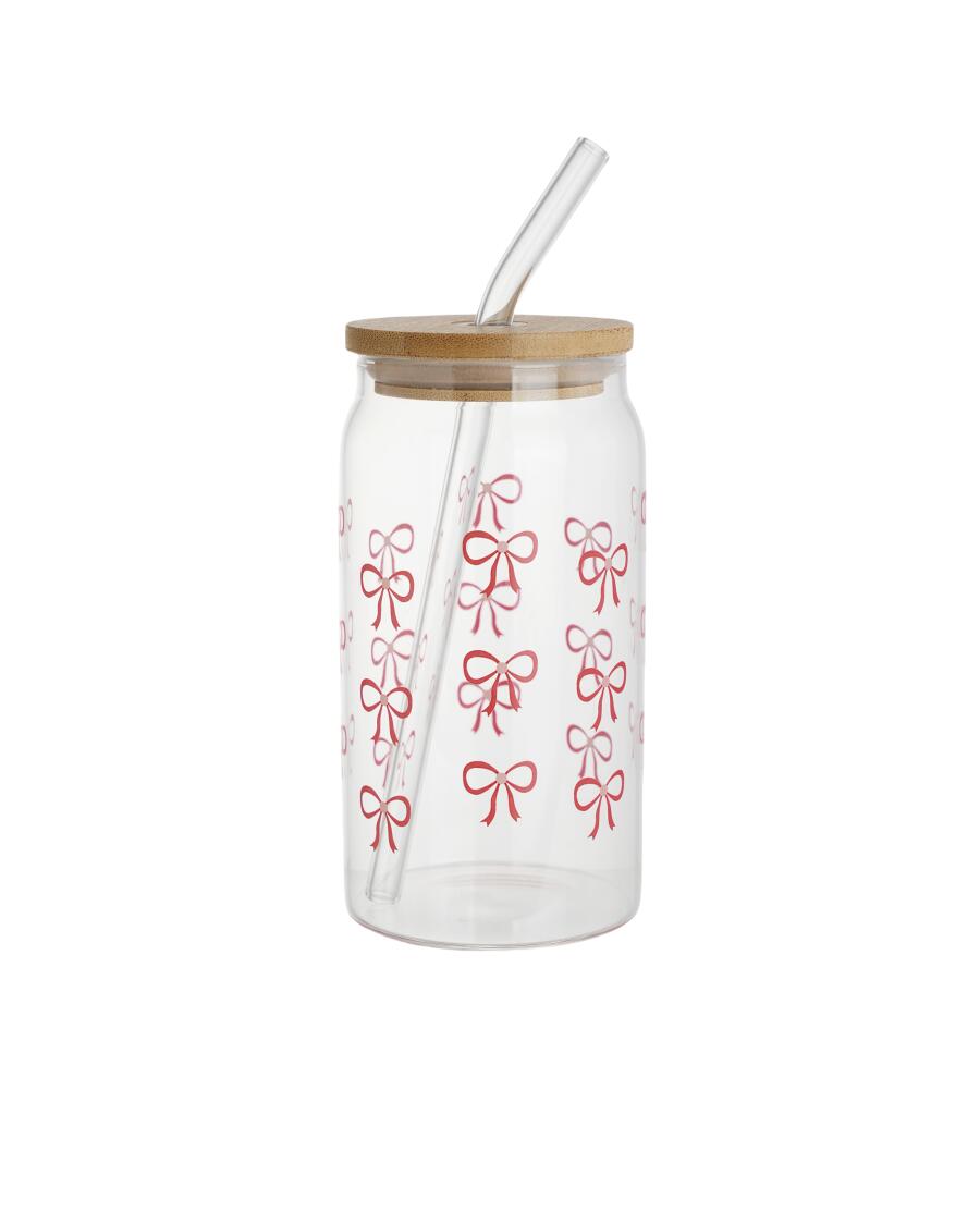 Glas Weihnachten rot