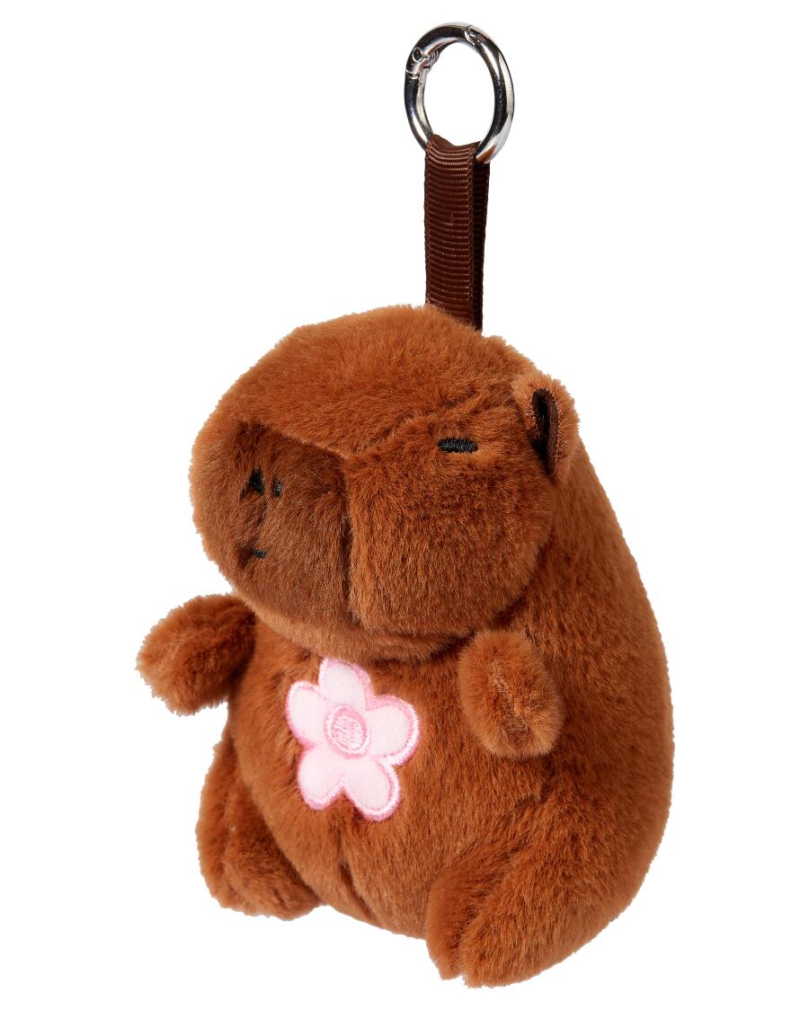 Capibara sleutelhanger pink