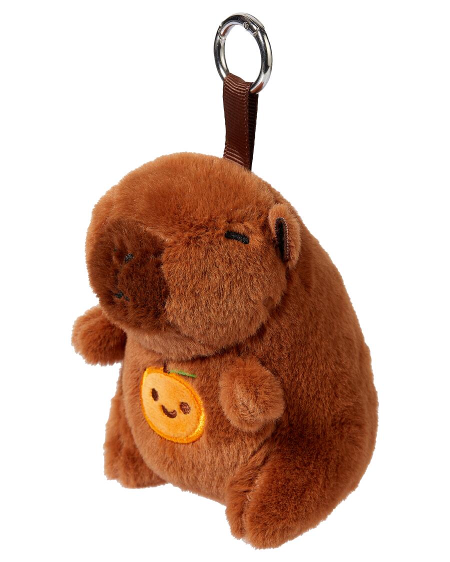 Capibara sleutelhanger oranje