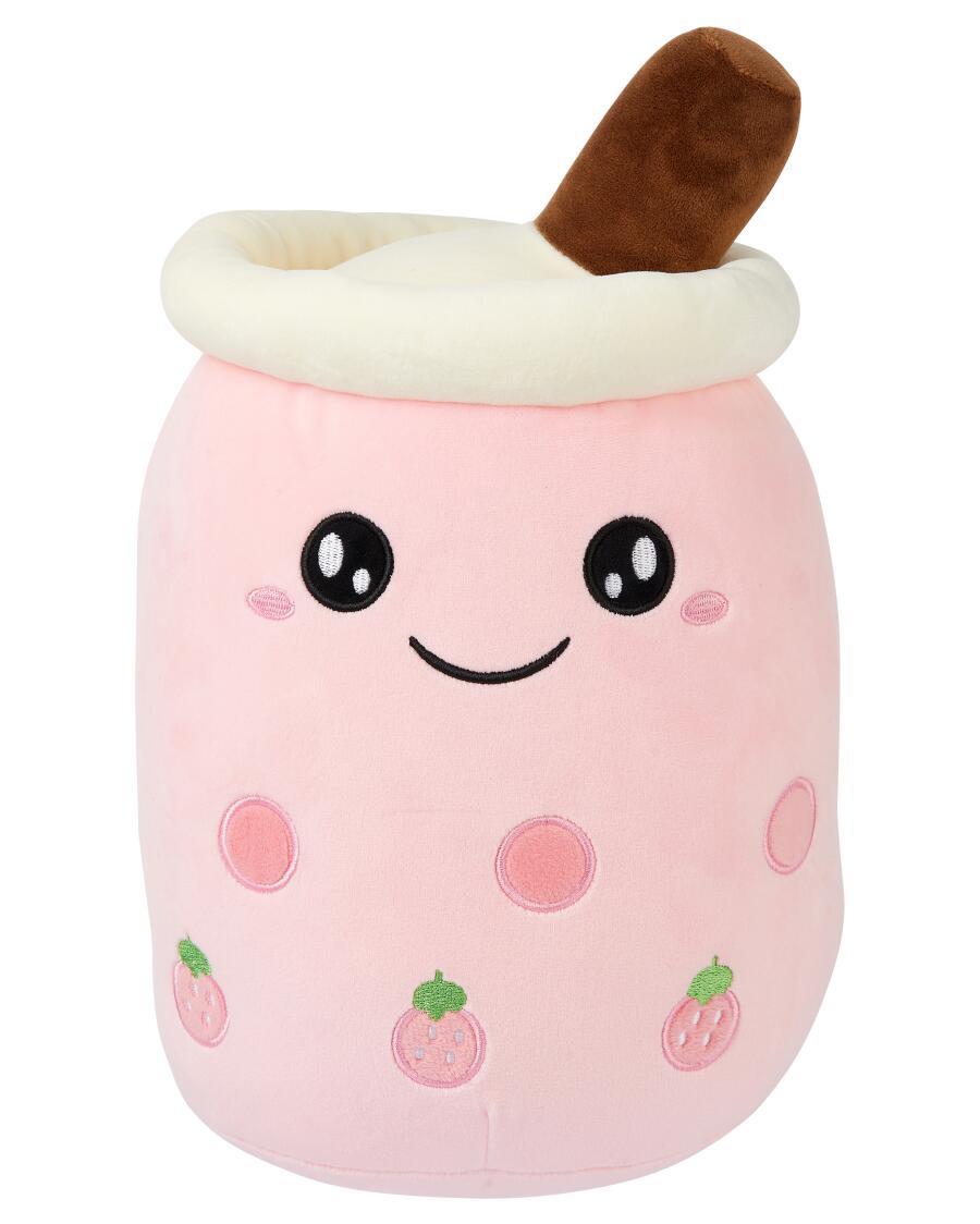 Pluche knuffel Bubble Tea pink