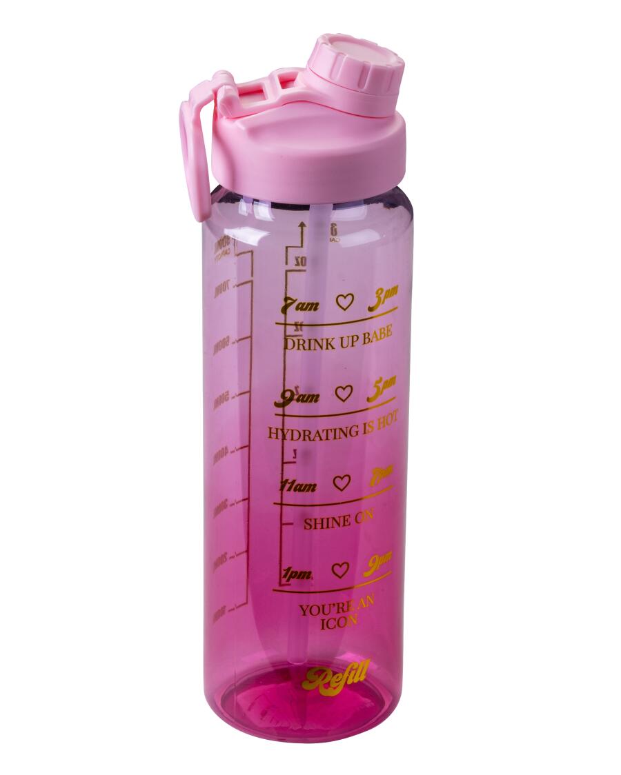 Paris Hilton Crystal Wasserflasche – 750 Ml, Isoliert, Aus Edelstahl, Mit Tragekette, Schwarz