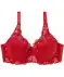 Bügel-BH mit Stickereien rot