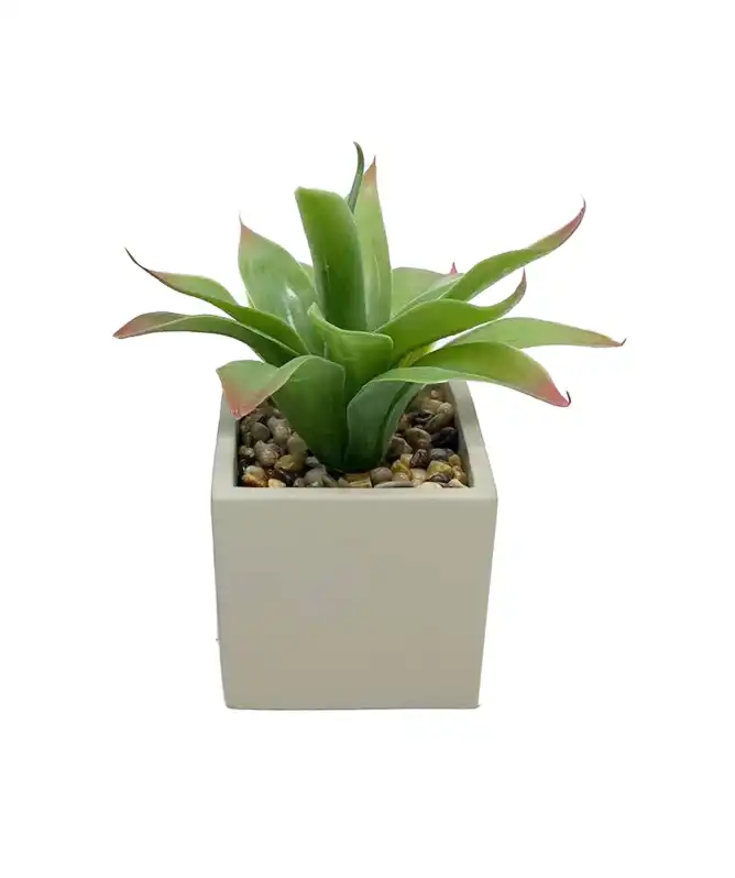 Kunstplant in cementpot