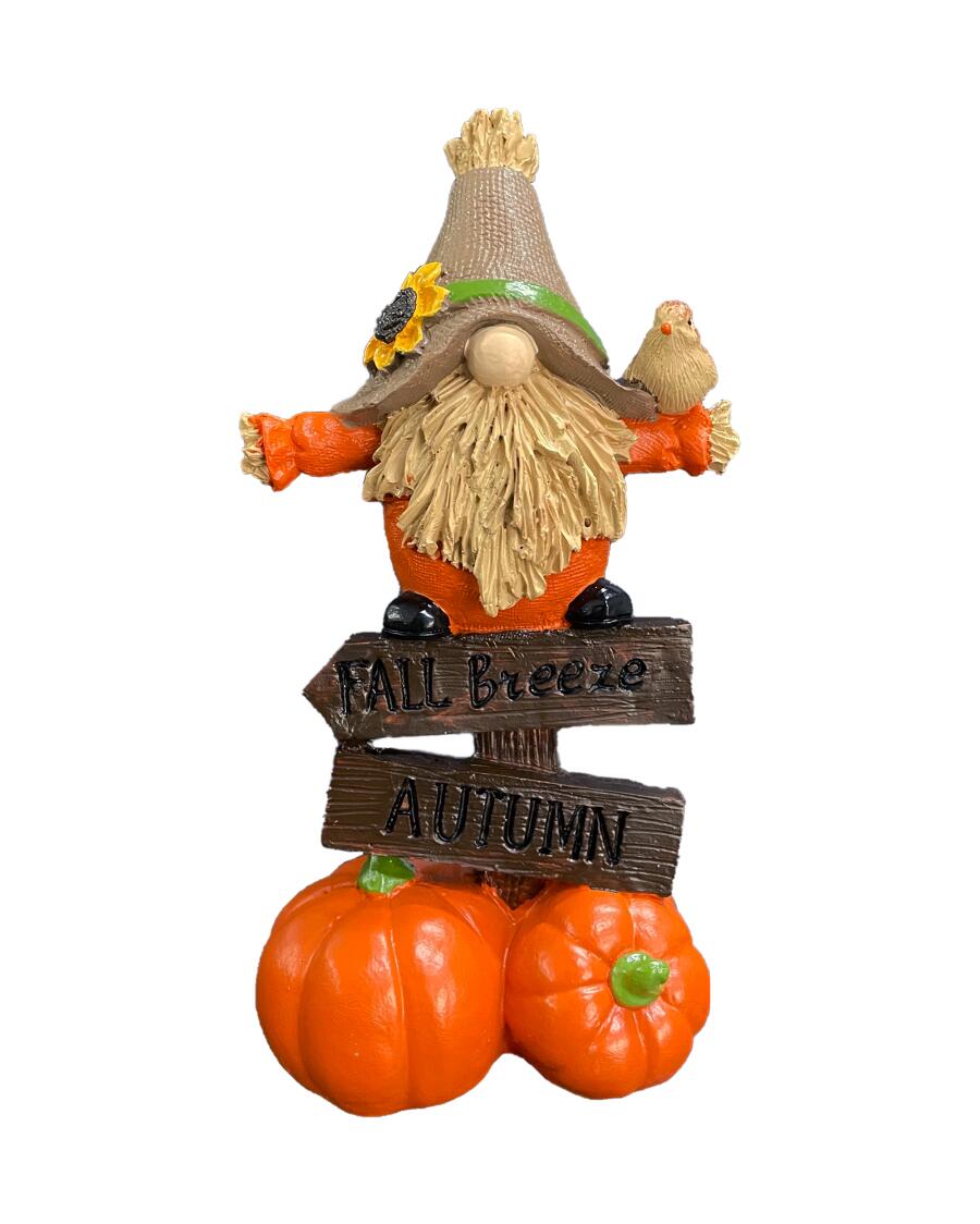 Deko-Wichtel Herbst dunkelbraun