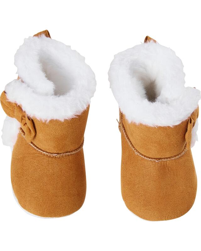 Chaussures bébé doublées fille, marron (KiK Gefütterte Babyschuhe (braun)) — KiK, produit allemand authentique au Maroc
