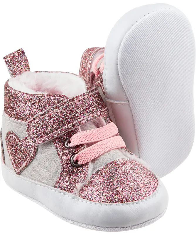 Glitzernde Babyschuhe