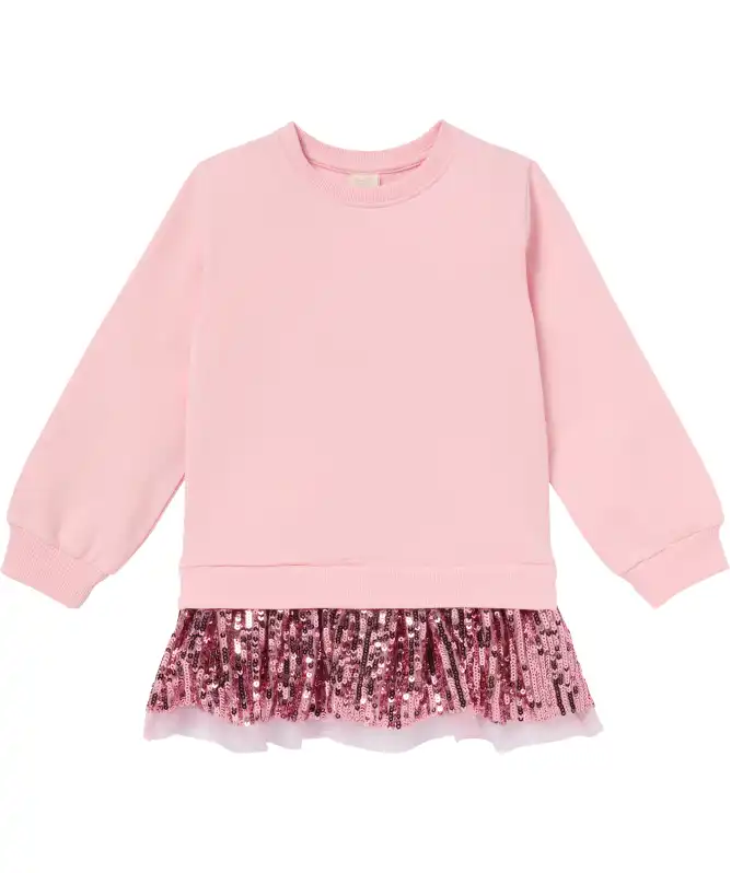 Sweatshirt mit angesetztem Tüllrock