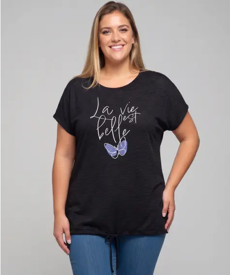 Schwarzes Shirt Schmetterling