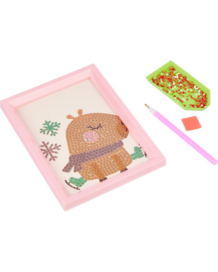 Diamond painting kerst roze