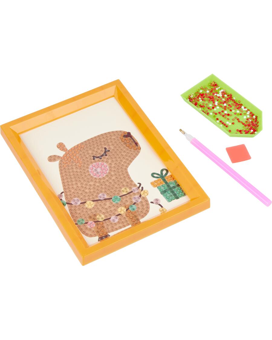 Diamond painting kerst oranje