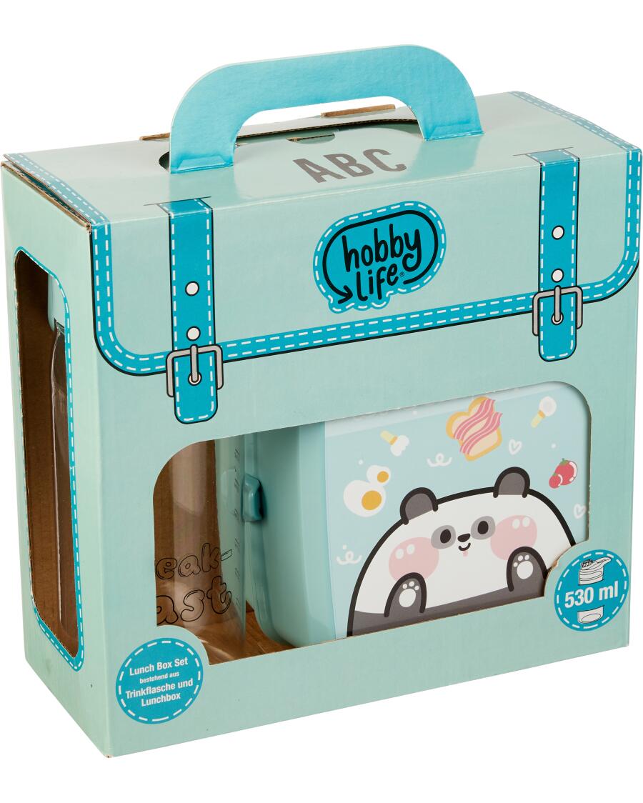 Lunchbox + Trinkflasche, blau