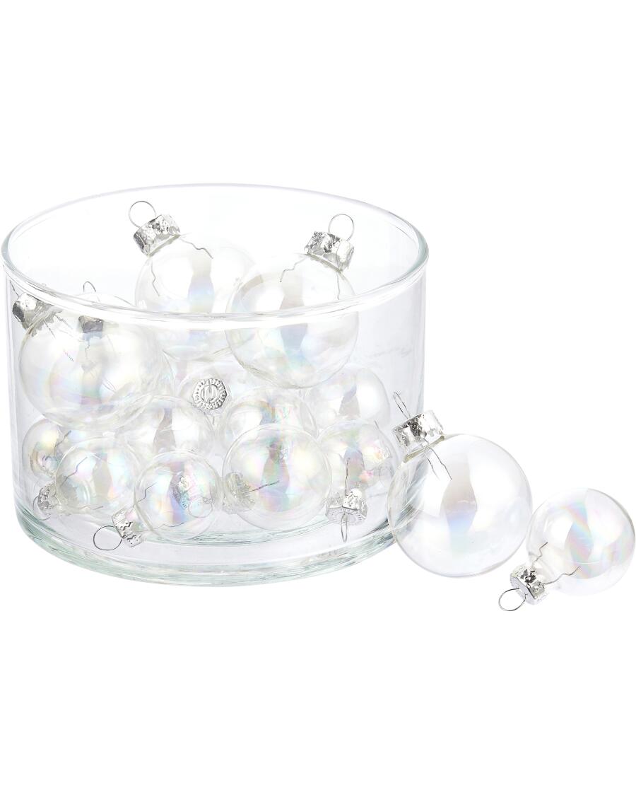 Christbaumkugeln mit Holo-Effekt transparent
