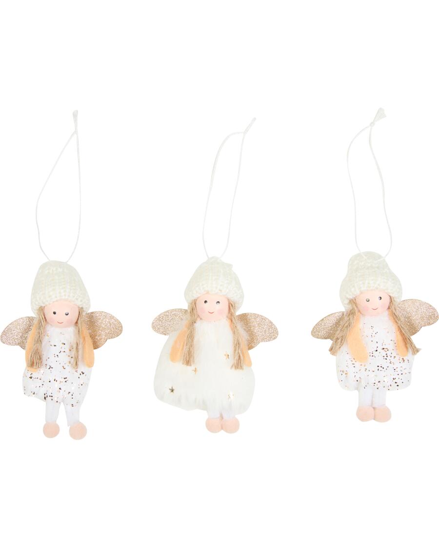 Deko-Engel Weihnachten Weiß/gold
