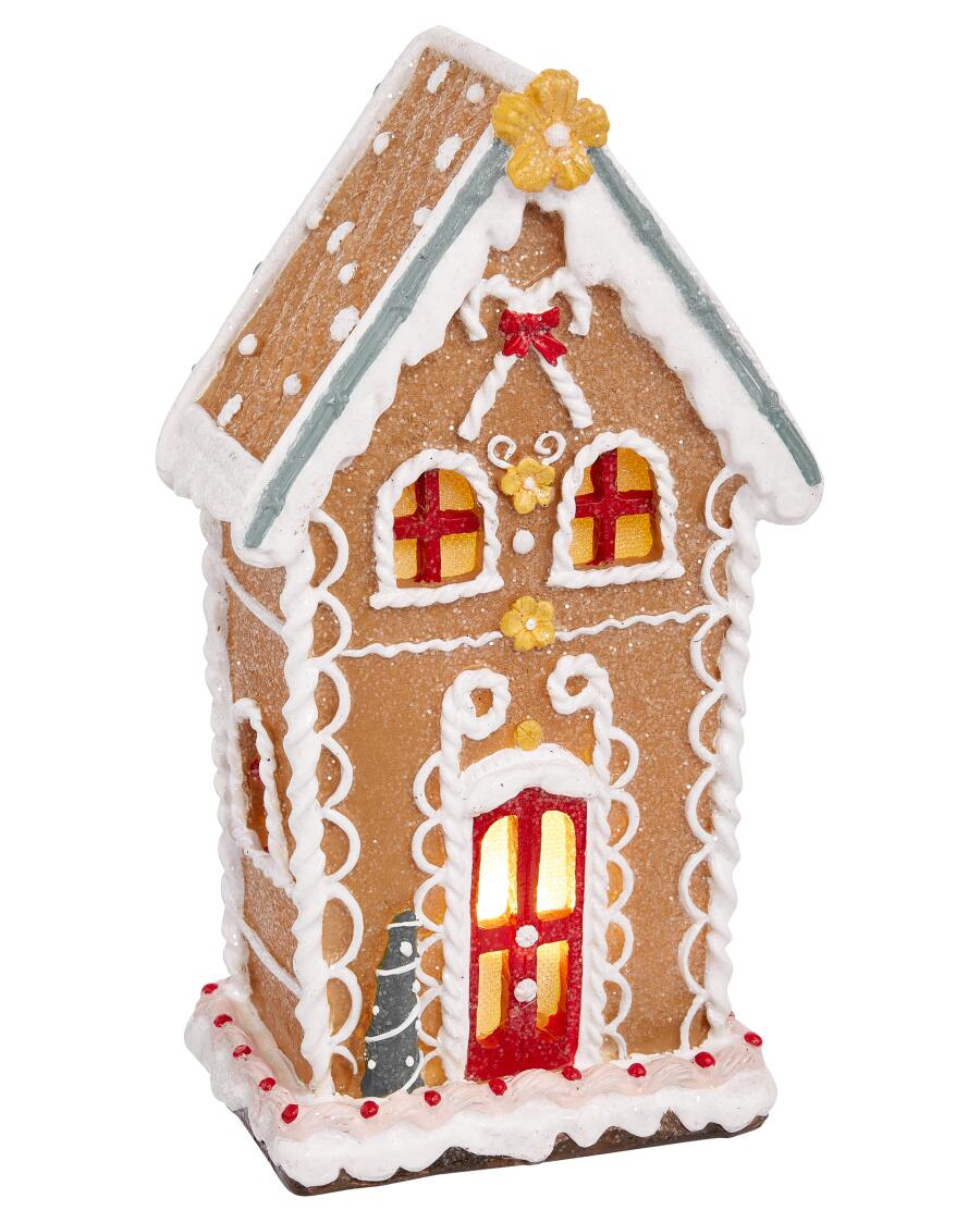 LED-Lebkuchenhaus Weihnachten weiß