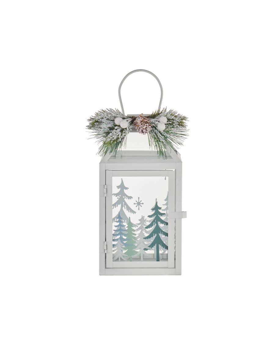 Lampion świąteczny różne wzory, ok. 12,5 x 12,5 x 26,5 cm