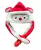 Wackelohrenmütze Weihnachten rot/weiß