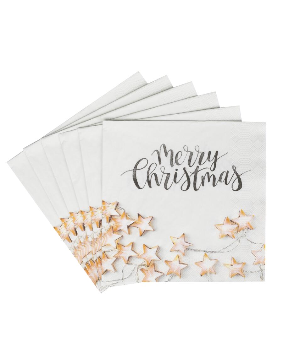 Servietten Weihnachten weiß
