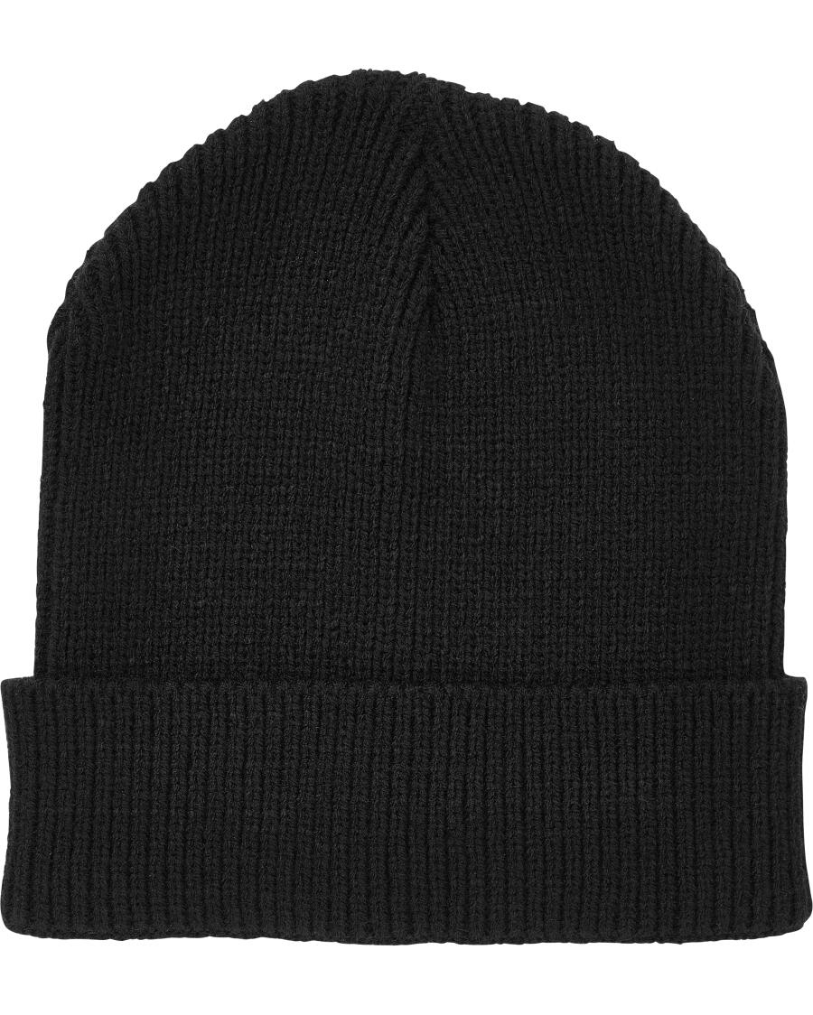 Strick-Beanie schwarz