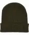 Strick-Beanie dunkelgrün