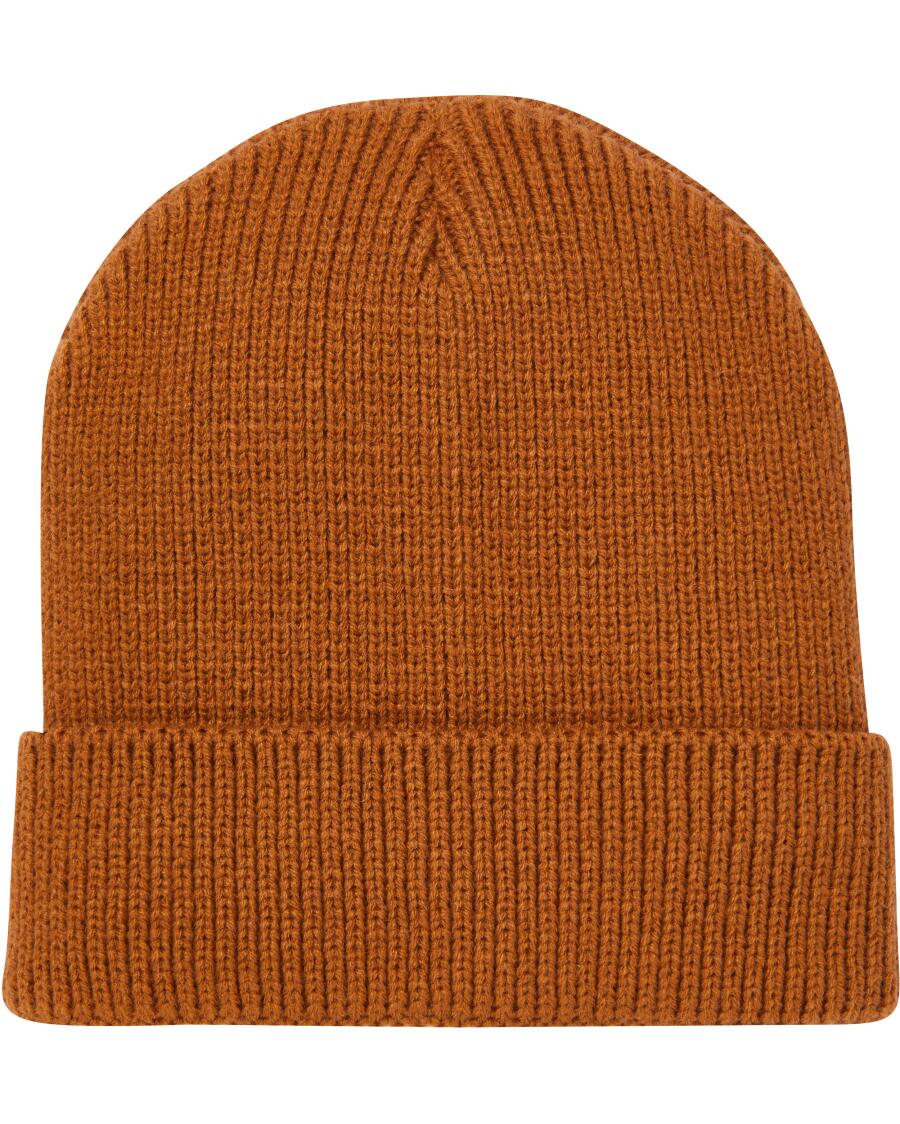 Strick-Beanie braun