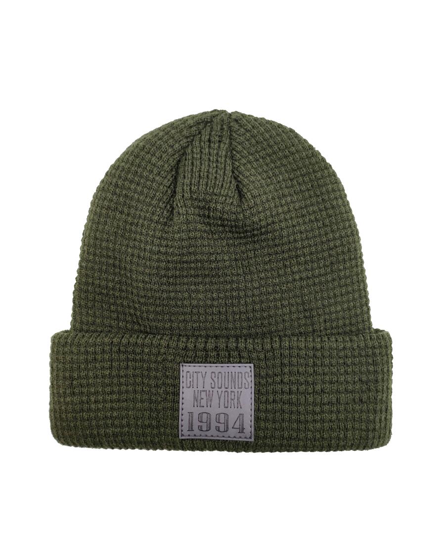Čepice s ohrnutým lemem khaki