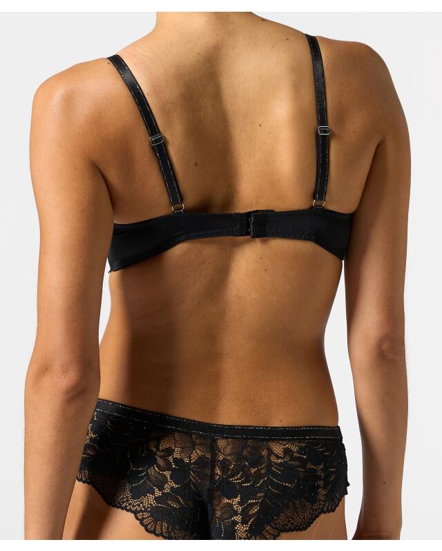 Soutien-gorge à motif feuilles femme, noir (KiK BH mit Blattmuster (schwarz)) — KiK, produit allemand authentique au Maroc