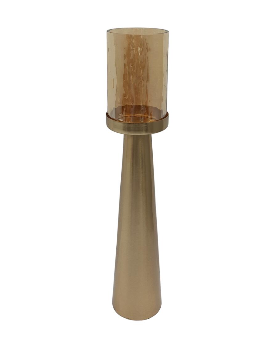 Kerzenständer in Kegelform gold