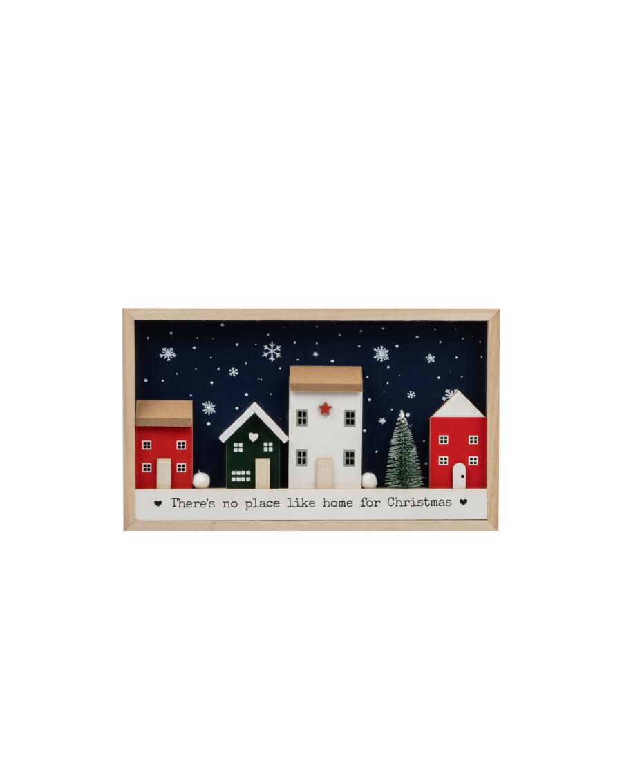 Wandbild Weihnachten hellbraun