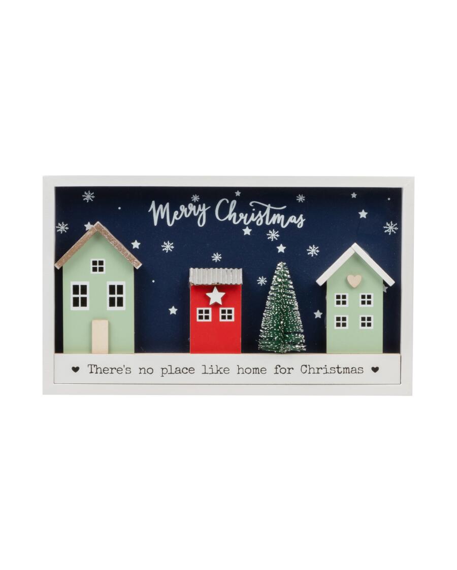 Wandbild Weihnachten weiß