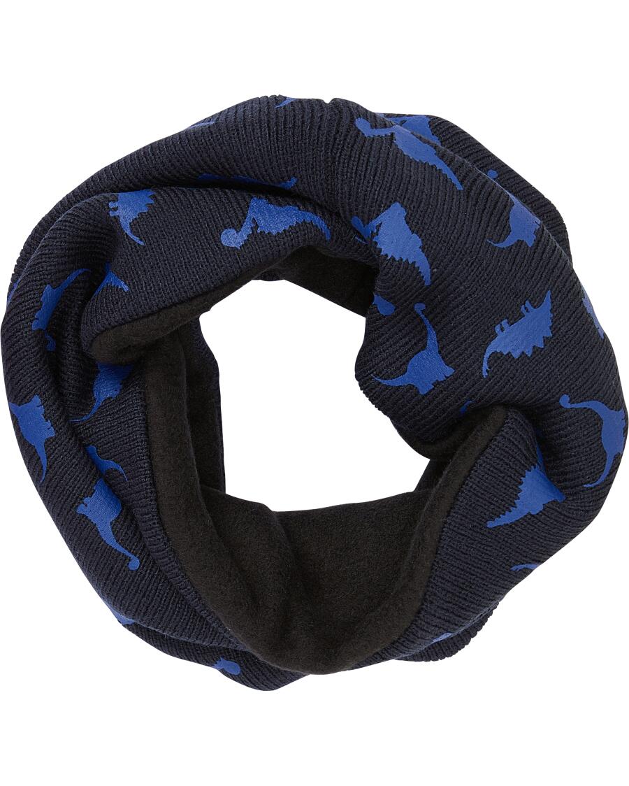 Loopschal mit Fleece dunkelblau