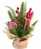 Kunstblumenstrauß Weihnachten grün